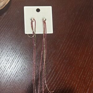 Ava & Aiden Pink and Gold Dangle Earrings